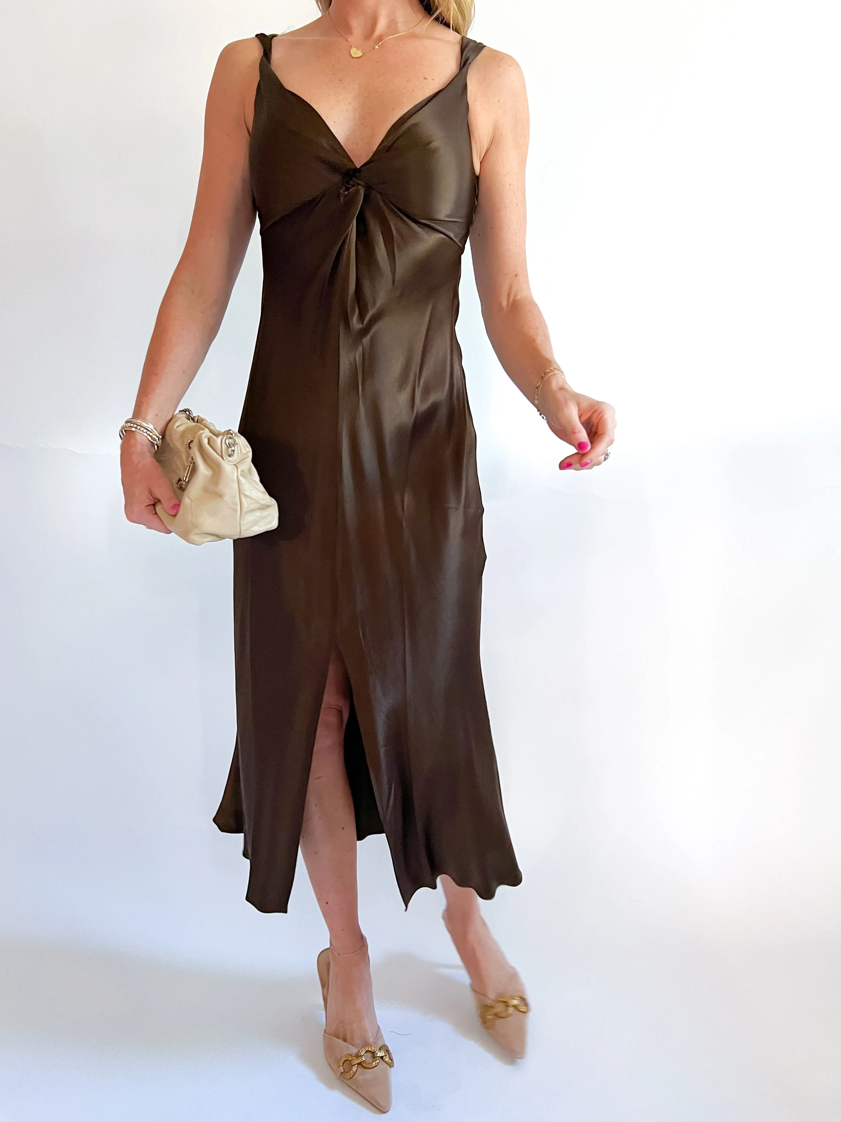 Viviana Deep V Maxi Dress