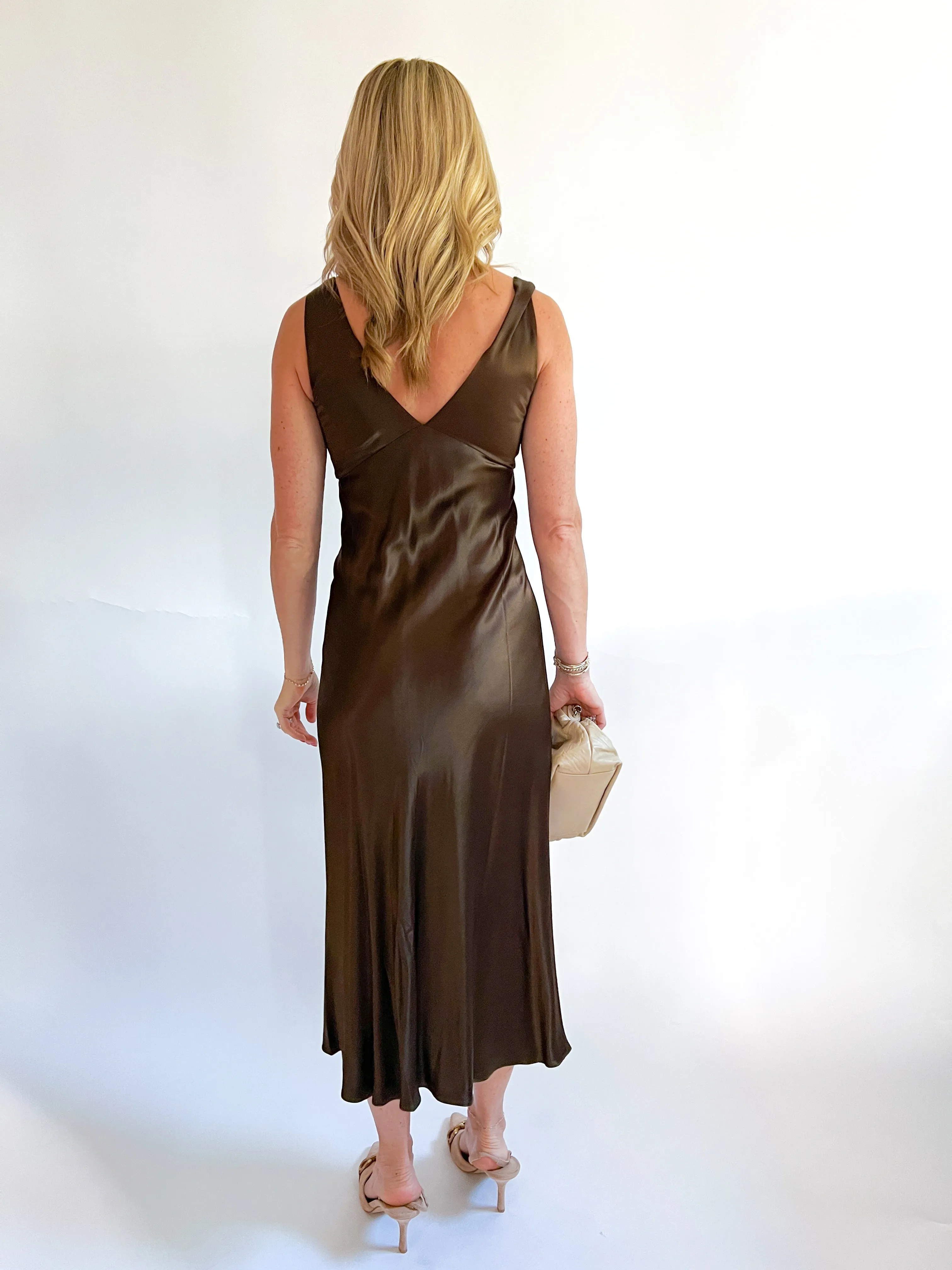 Viviana Deep V Maxi Dress