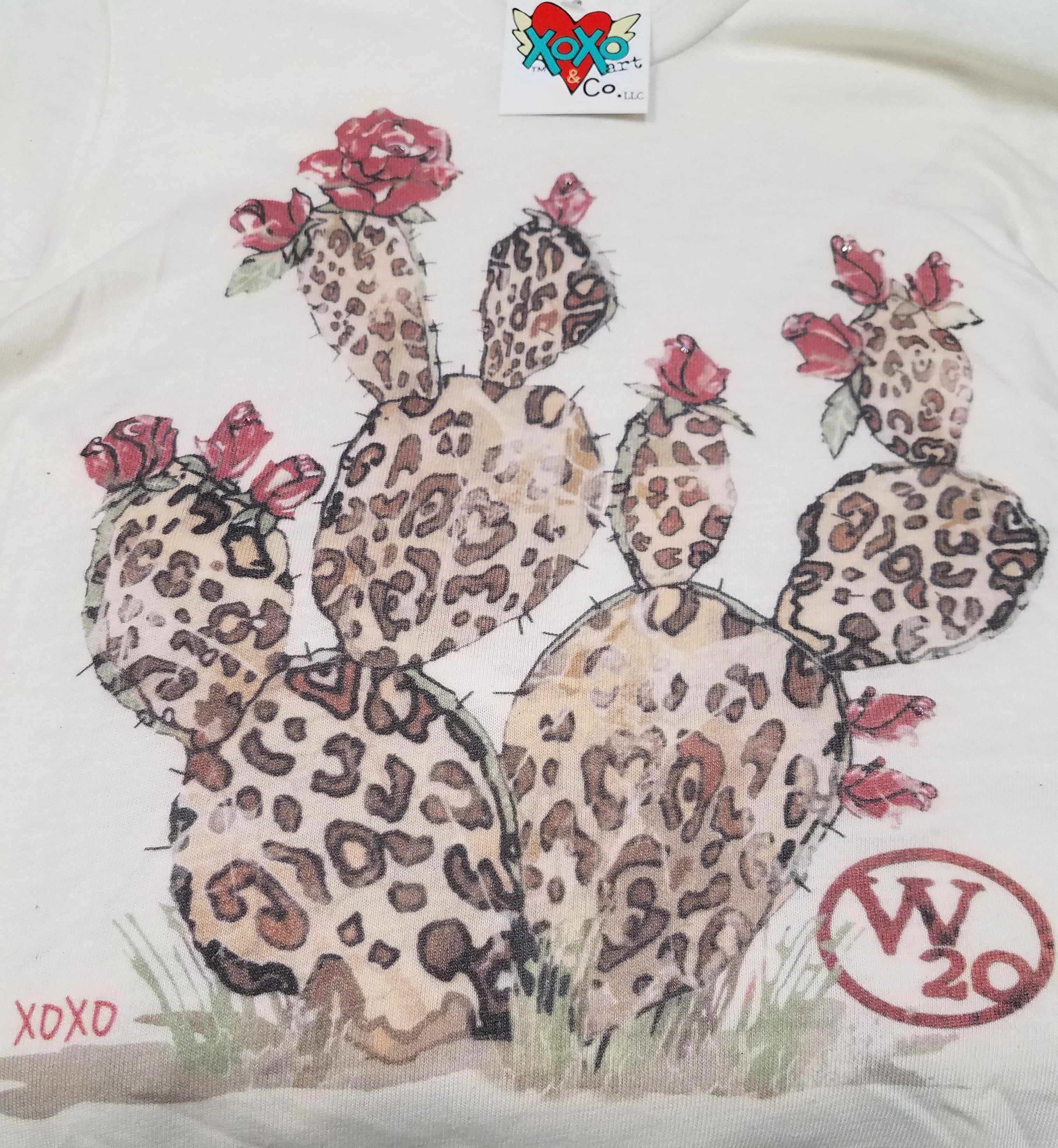 West 20 Saddle Co. Cheetah Cactus Tee