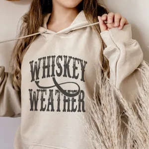 Whiskey Weather Western Graphic Hoodie: Sand