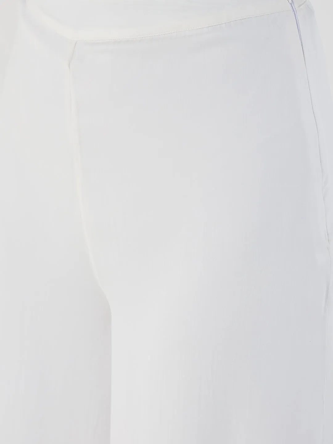 White Wide Leg Satin Pant