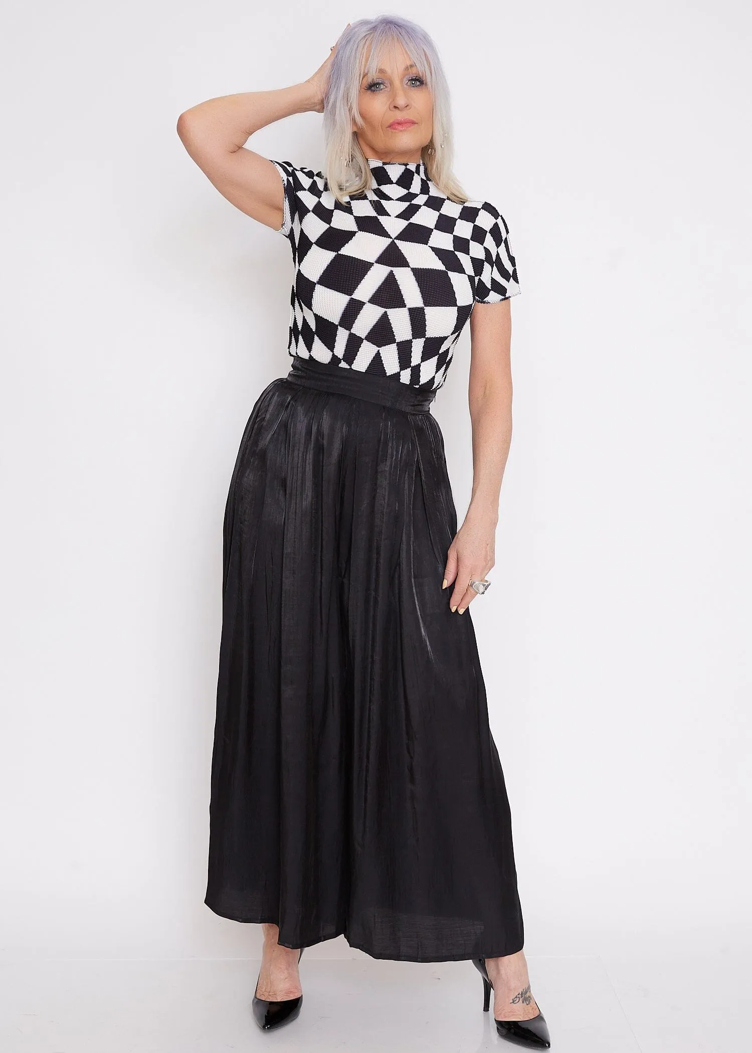 Wide Leg Silky Trouser