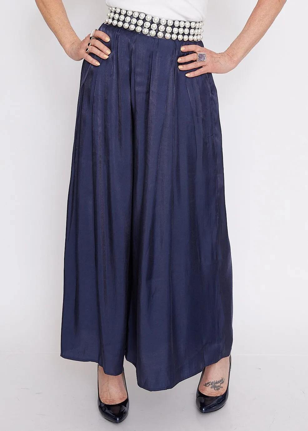 Wide Leg Silky Trouser