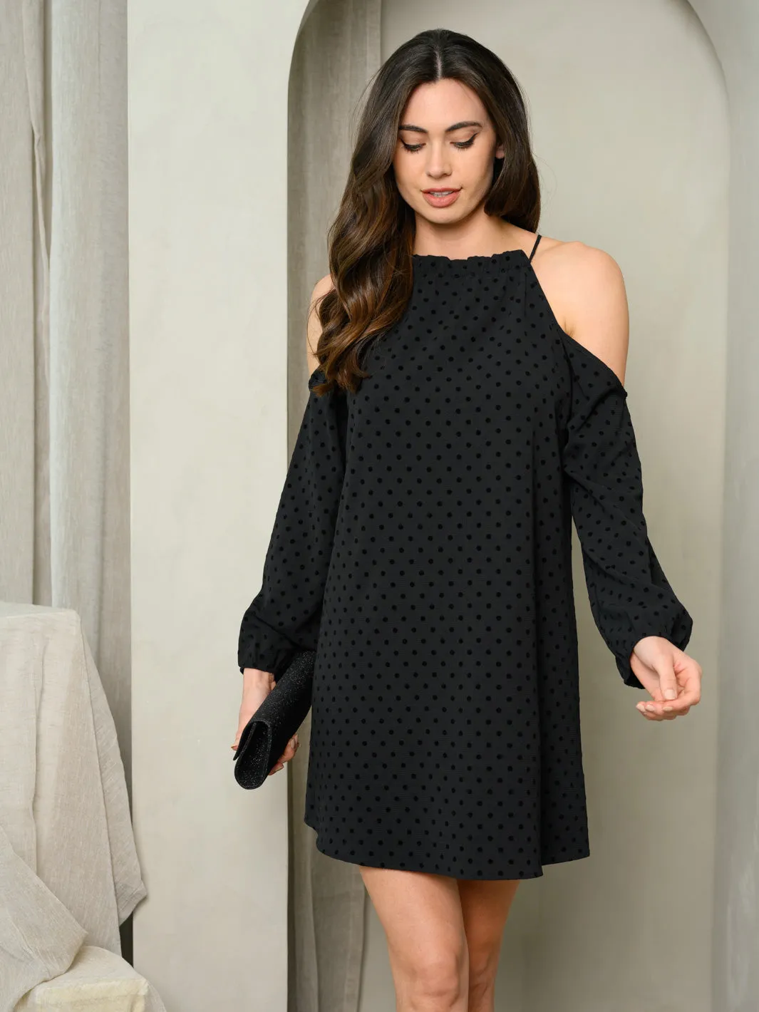 WOMEN'S OFF SHOULDER MINI DRESS