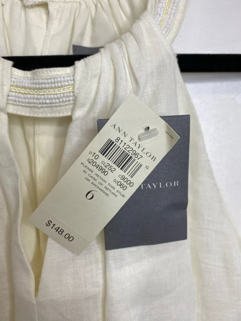 Womens Size 6 Misses White Ann Taylor NWT Dress