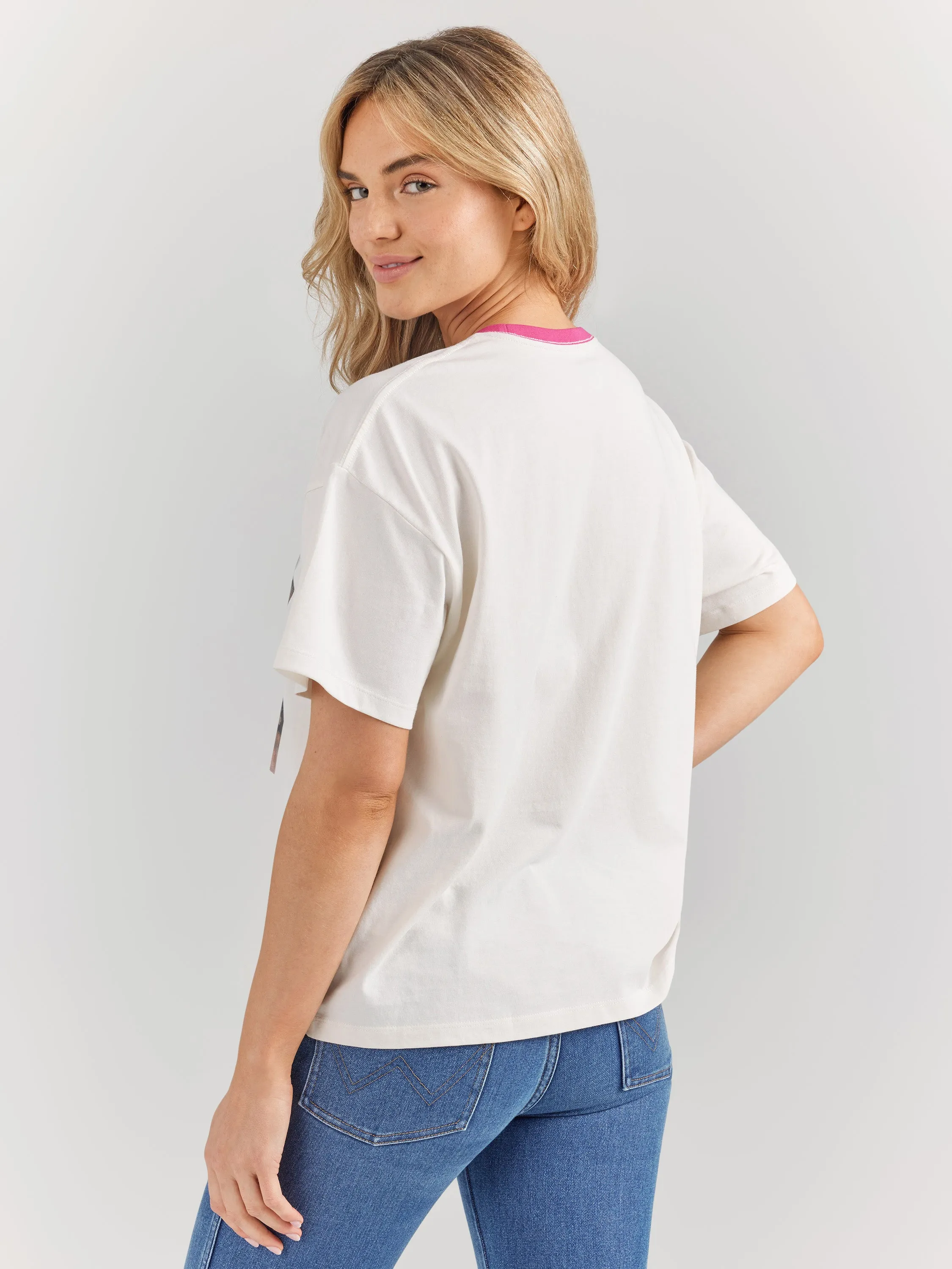 Wrangler Women's Barbie Desert Girlfriend Ringer Tee